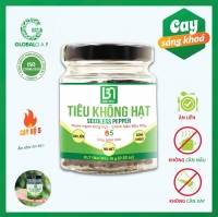 Tiêu Không Hạt Bầu Mây - Tiêu Ăn Liền - Cấp Độ Cay 5/6 - Hũ 15g - Hồ Tiêu Vùng Trồng Đạt chuẩn quốc tế GLOBALG.A.P.